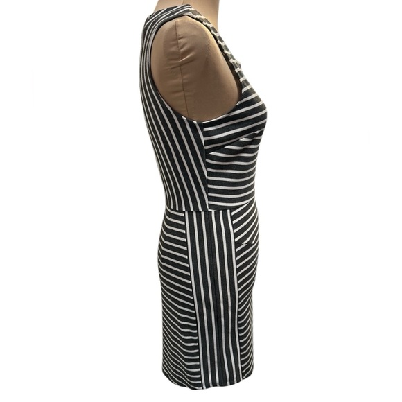 Urban Outfitters Silence + Noise Gray & White Dress Striped Mini Bodycon Medium. - Picture 4 of 13